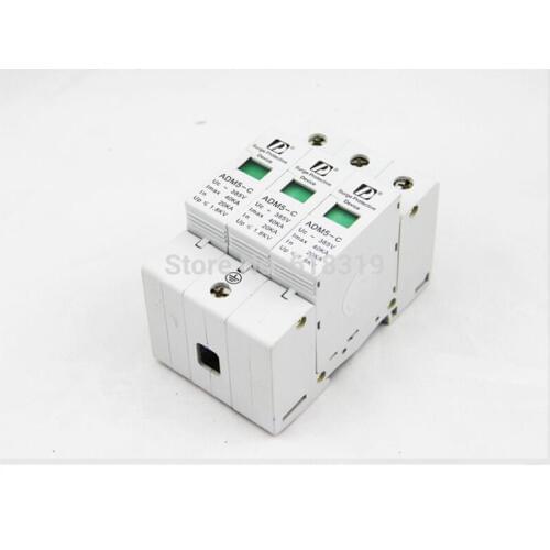 10 pieces/lot) high quality 3P 20-40kA 380V AC Din Rail SPD low voltage Surge Protective Device