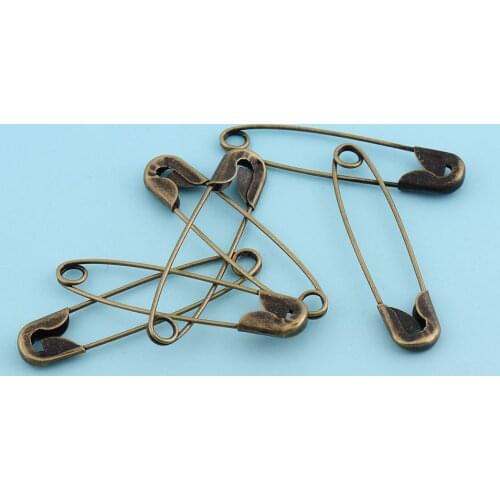 100-500pcs 36mm Safety Pins Bronze Safety Pins Copper Pins Scarf pins Brooch Safety Pins DIY Pins for Garment