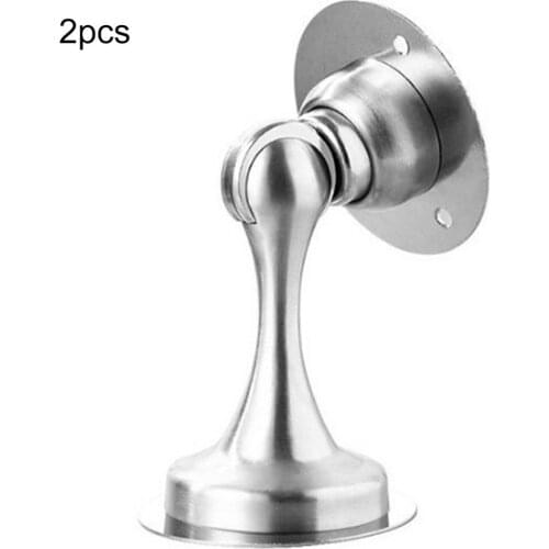2pcs Door Stopper Magnetic Door Stop Stainless Steel Magnetic Door Catch No Drilling For Stronger Mount For Wide Doors