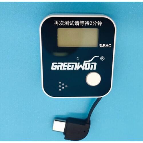 2021 GREENWON Digital Breath Alcohol Tester Analyzer Breathalyser Non-Contact Blowing Type C Phone Charge Breathalyzer