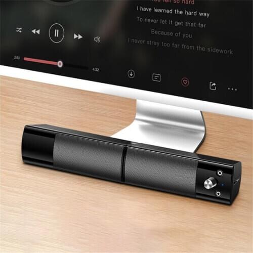 3.5mm Separable USB Computer Speaker Bluetooth 5.0 Stereo Wired Subwoofer Audio Speakers Dual Desktop Laptop Phone Speakers