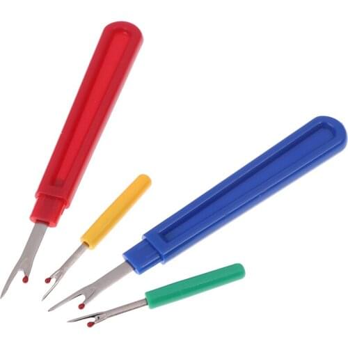 4pcs/set (2 Large+2 Small) Thread Cutter Seam Ripper Stitch Unpicker Sewing Tool Plastic Handle Craft Tool Sewing Accessories
