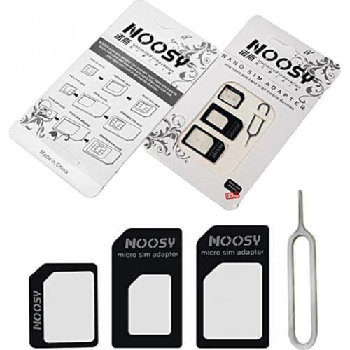 4 in 1 Nano SIM Card Adapters Micro SIM Adapters Standard SIM Card Adapter Eject Pin For iphone 4 4S 5 6 6S All Phones