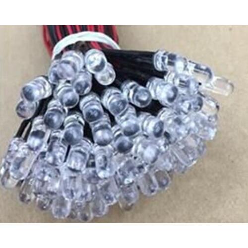 F5 5mm Blinking Warm White Red Green Blue Yellow Orange Pink Purple 7 color Flash 24V LED Lamp Light With 20cm Wire x 100pcs