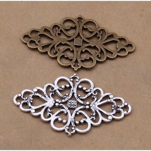 50pcs Vintage Hollow Flower Disk For Making Bracelets/necklace/earrings/apparel DIY Jewelry Accessories