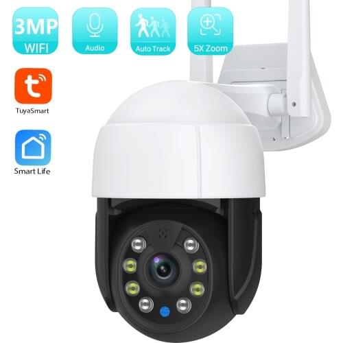 5MP 5X Zoom Tuya IP Camera 3MP WiFi Outdoor Mini Security Protection CCTV Cam 1080P Color Night Vision Smart Home Indoor Monitor