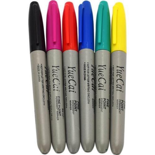 6Pcs/set 6 Colors Tattoo Pen Permanent Markers Wonderful Eco-friendly Marker Pen Sharpie Fine Point Permanent Marker