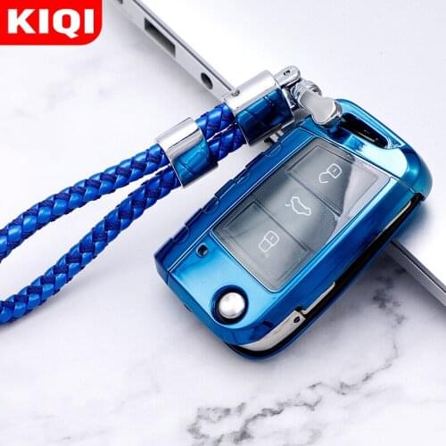 TPU Key Case Cover Keychain for VW Volkswagen Polo Golf7 MK7 Tiguan For Skoda Octavia Kodiaq Karoq For Seat Ateca Leon Protector
