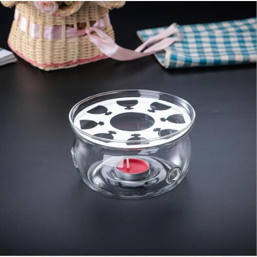 6set/pack Hand-made Heat-resistant glass Base Teapot Warm Holder Heating Base Tea Warmer Teapot Accessories Holder