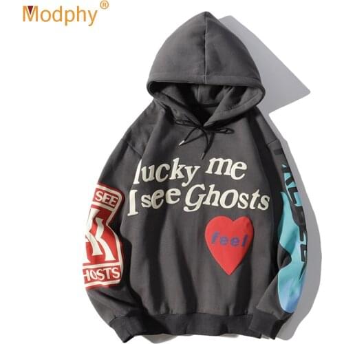 Graffiti Letters Printed Fleece Pullover Sweatshirts Men And Women Harajuku Loose Hoodie Hip Hop Casual Sweatshirt M-Xl