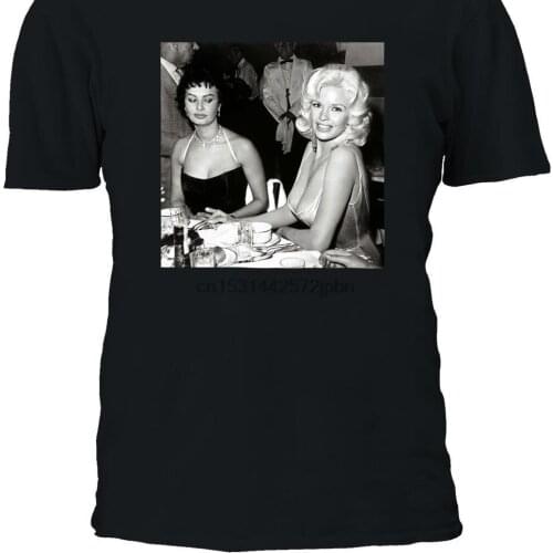 Jayne Mansfield Sophia Loren Looking Her Boobs T shirt Tee Shirt Top Men Women Boy Girl Ladies S M L XL XXL 3XL 4XL 5XL 331