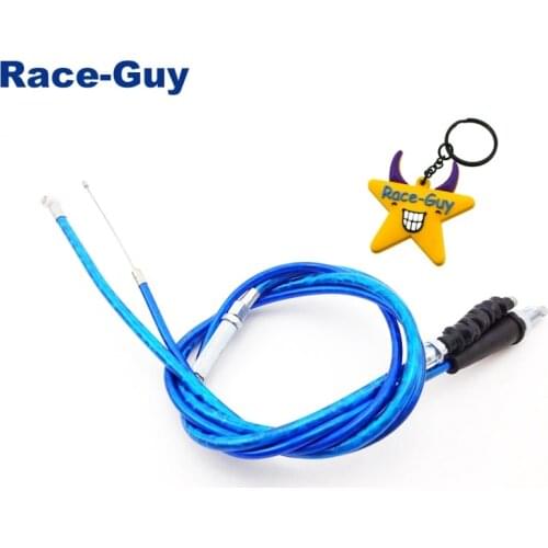 Blue Gas 108mm 990mm Throttle Cable + 64mm 970mm Clutch Cable For Chinese Motorcycle Pit Dirt Motor Bike SSR Thumpstar YX Lifan