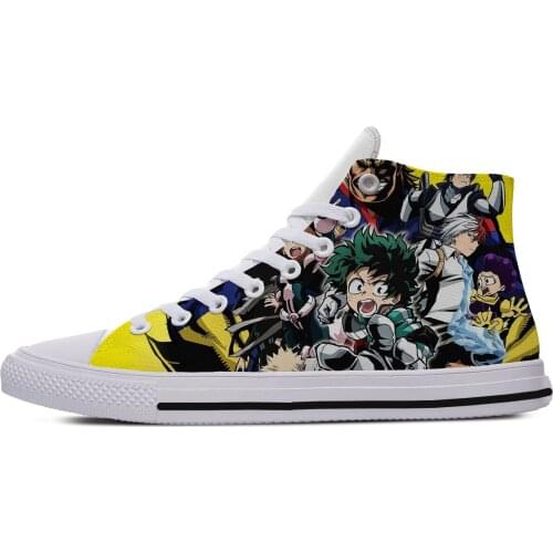 Adult Women Men Shoes Sneakers Anime My Hero Academia CosplayBoku No Hero Academia Canvas Shoes Todoroki Shoto Cosplay Shoes