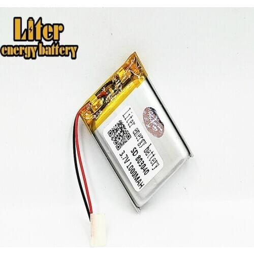 Best Li-Po Rechargeable battery 3.7V polymer lithium batteries 803040 For MP4 MP5 GPS Camera Tablet PC 1000mAH intercom
