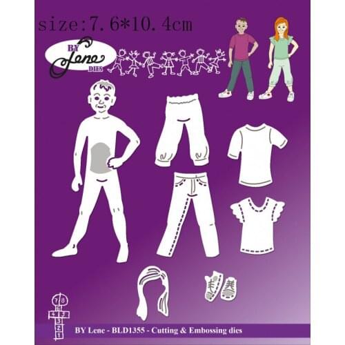 Sirius Little boy girl Metal Cutting Dies Stencils Template for DIY Scrapbooking Embossing Paper Cards Album Making Craft Die