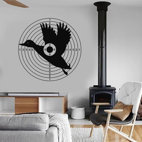 Target Duck Wall Decal Hunting Club Hobby Hunter Art Vinyl Window Sticker Bedroom Living Room Interior Decor Creative Mural M305