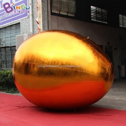 3m Length Inflatable Golden Easter Egg with Gilt Oxford Cloth for Holiday Decoration/Festival Carnival