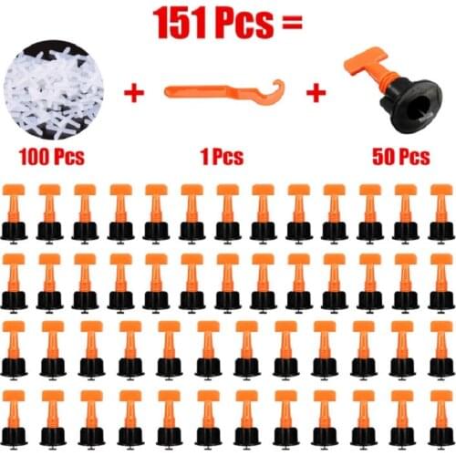 151Pcs Level Wedges Tile Spacers For Flooring Wall Tile Spacer Carrelage Tile Leveling System Leveler Locator Spacers Plier