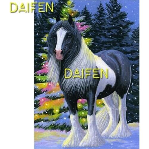 Full Square Diamond mosaic female small horse Christmas tree Full Round Diamond embroidery Cross stitch 5D DIY Diamond painting