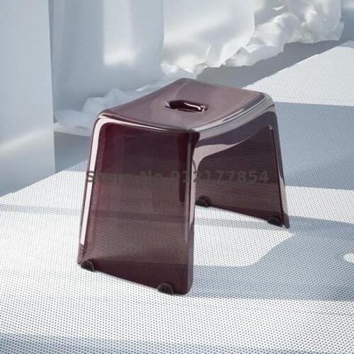 Transparent Low Stool Shoe Replacement Stool Childrens Home Entrance Nordic Simple Modern Creative Flat Stool
