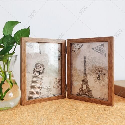 Wooden Photo Frames For Pictures Frame Photo 6Inch 7Inch 2Pcs Combination Picture Frame For Photo Frame Tabletop Photo Decor