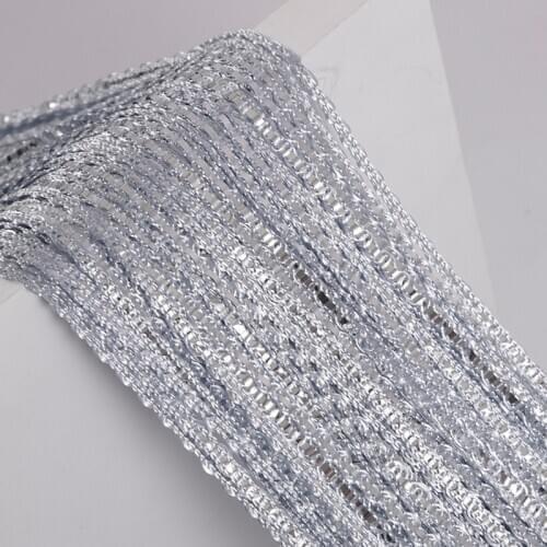 Luxury Crystal Curtain Flash Line Shiny Tassel String Door Curtain Window Room Divider Home Decoration Wedding Props