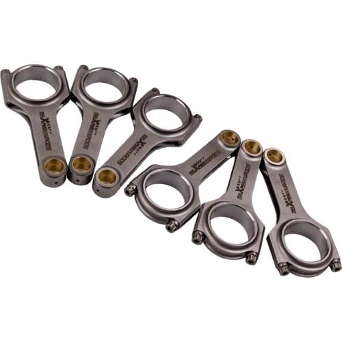 6pcs set 140mm Connecting Rods Rod For BMW M50 M52 B25 TU 24V Conrod Bielle ARP Bolts 600-800HP
