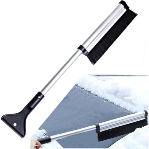 Ice Scraper Winter Car Windshield Glass Snow Brush Extendable Stainless Steel Snow Remover Cleaner Tool Broom Wash Accessories