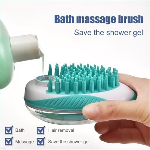 Dog Bath Brush Comb Silicone Pet SPA Shampoo Massage Brush for Pet Shower and Hair Removal Pet Grooming Tool