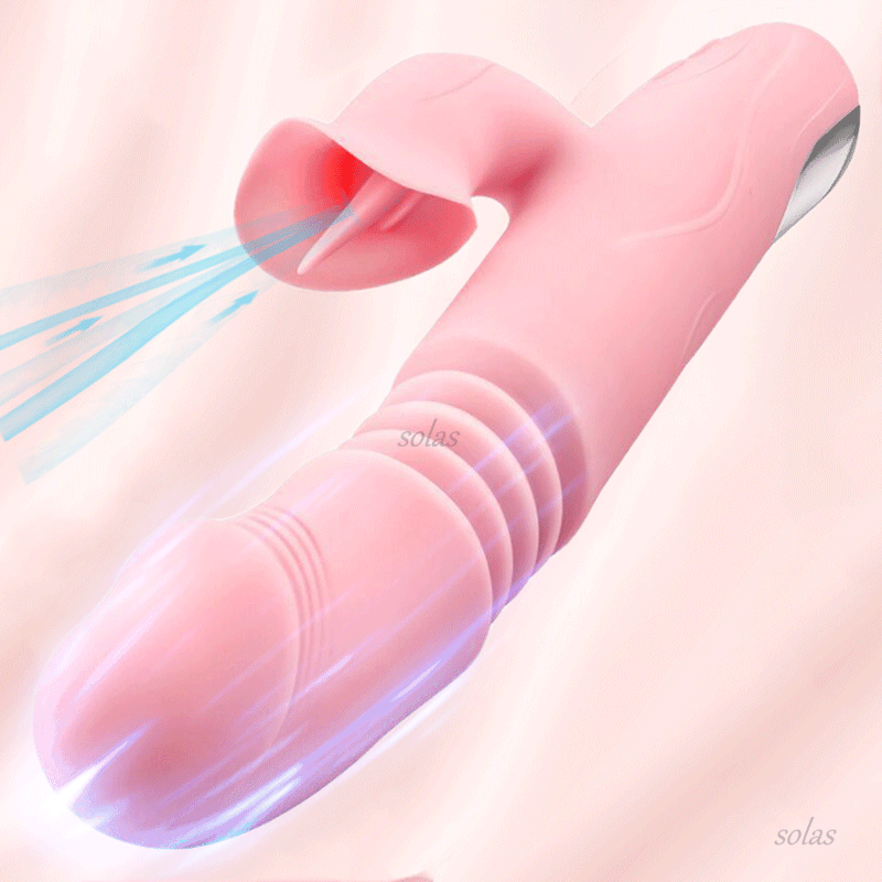 Vibrator Telescopic Tease G-Spot Clitoris Tongue Licking Female Sex Toys Vagina Dildo Vibrating Masturbation Adult Products 18