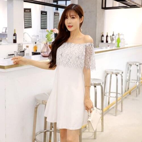 Plus Size Women Clothing Strapless with Lace Silm Casual Elegant Sisters Dress for Party
