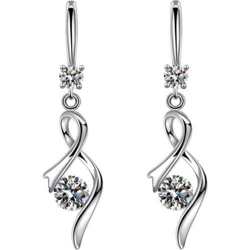 Fashion Earrings For Women With Crystal 3 Colors Ears Jewelry Accessories Female Trendy Party Decorations