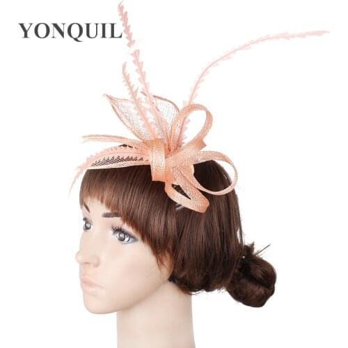 Elegant Women Ladies Fashion Headwear Wedding Headdress For Elegant Female Fascinator Hat With Fancy Feather Hair Accessories
