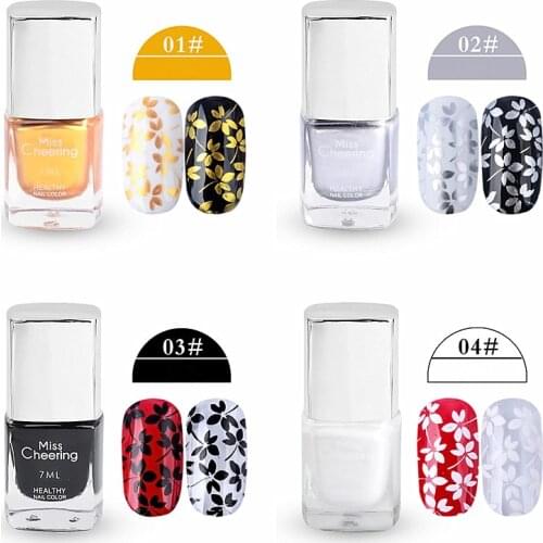 1Bottle 7ml colorful Nail Art Stamping Polish Nails Plates Printing Varnish Stamp Image Transfer Polishes Manicure Accessories
