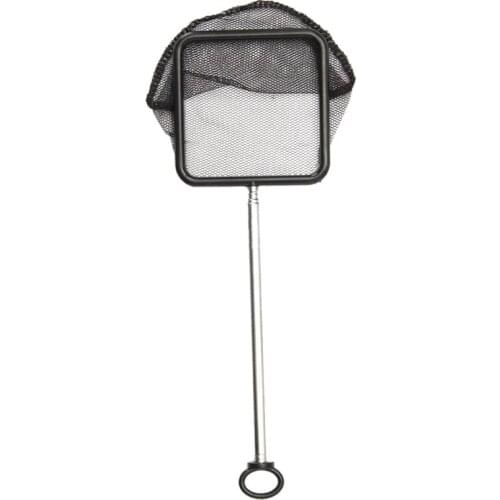1Pc 20~40cm Aquarium Extendable Handle Shrimp Small Betta Fish Tank Net Square Black