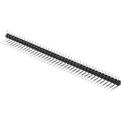 10 Pcs 1 x 40 Pin 2.54mm Pitch Single Row Right Angle PCB Pin Headers