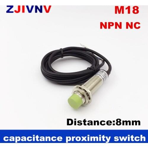 10pcs CM18-3008NB M18 Three Wire DC NPN NC 1-8mm distance measuring capacitive proximity switch Approach Sensor Cylindrical