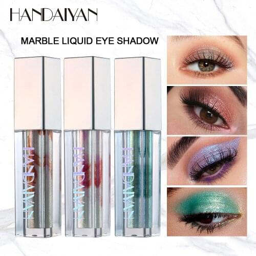 10PC HANDAIYAN Liquid Glitter Eyeshadow Pencil Shimmer Eye Shadow Stick 10Colors Waterproof Long-lasting Pearlescent Eye Makeups