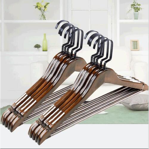 10pcs/lot 26/38/40/44cm childrens solid wood hanger mens and womens skid proof hanger trousers clips