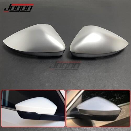 2pcs Matte Silver Side Wing Rear View Rearview Mirror Cover Trim Caps For Skoda Superb B8 MK3 III 3V A7 2016-2019