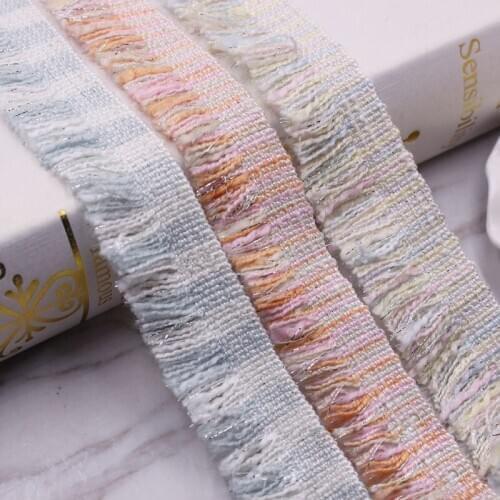 3CM 0.9M(1 Yard)Fashion Polyester Lace Trim Fringe Ribbon Sewing Lace Kintted Fabric Handmade Craft Accessories Clothing DIY