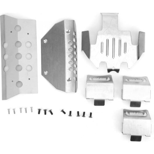 6Pcs/Set Front Rear Axle Chassis Protection Skid Plate Fit for Traxxas Trx6 G63 6-Wheel RC Car Spare Parts Rear Axle Chassis