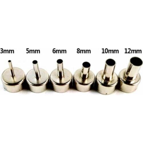 6PCS Nozzle for 858 858A 858D Soldering Station Hot Air Stations Gun Nozzle