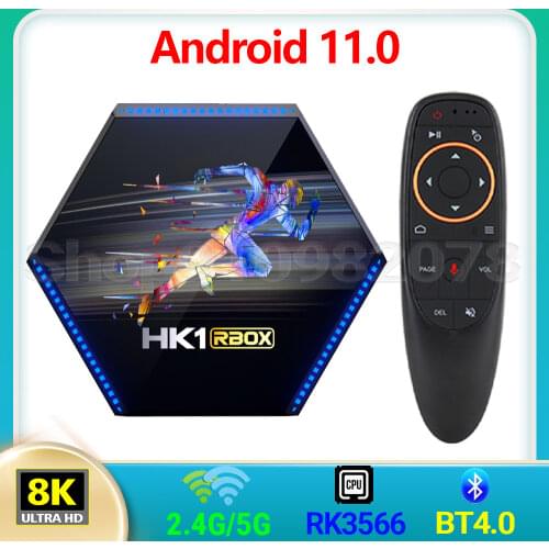 Android 11 3566 2021 New HK1 RBOX R2 RK3566 Media Player 2.G/5.8G Dual Wifi LAN 1000M BT4.0 4K HD Set Top Box TV Box 8GB/4GB