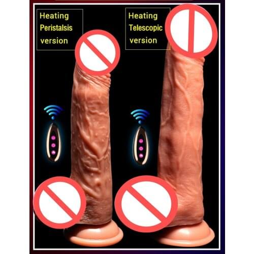 Wireless Remote Telescopic Heating Penis Vibrator USB Charging Adult Erotic Sex Products Dildo Vibrators Vibrator Sex Toys Woman