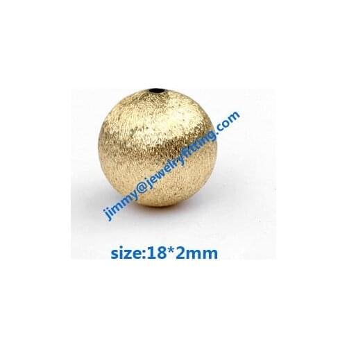 Big size 18*2mm Jewelry findings metal beads brass stain beads brush copper beads