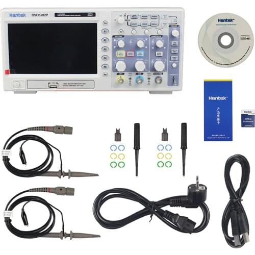 Digital Oscilloscope 200MHz Hantek DSO5202P DSO5072P DSO5102P Bandwidth 2 Channels PC USB LCD Portable Portatil Electrical Tools