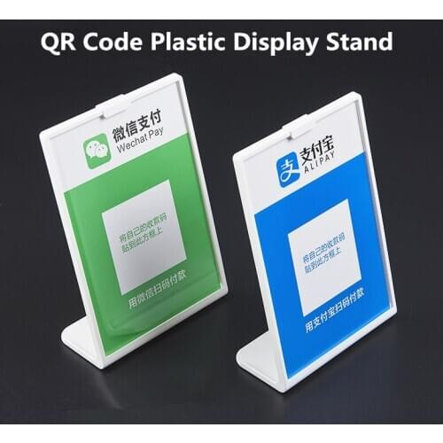 A6 L Slanted Single-sided Presentation Acrylic Sign Holder Portrait-Style Ad Frame QR Code Table Top Menu Display Stand