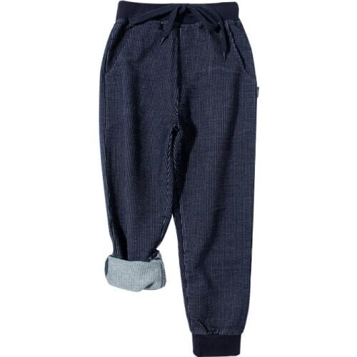 New Style Kids Trousers Boys Elastic Waist Cotton Straight Full Length Jeans Fashion Casual Loose Pants Size 120 130 140 150 160