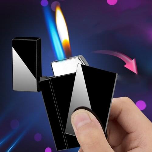 Gas Lighter Magic Flame Jet Two Torch Turbo Lighter Metal Lighters Cigarette Camping Lighters Buy Lighters Gadgets For Men